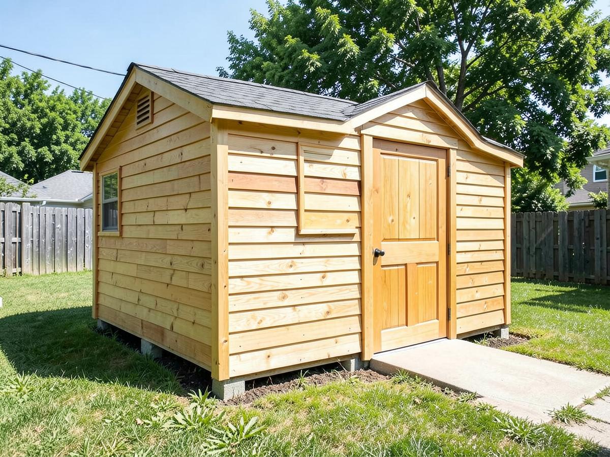 Backyard shed rebuild — after